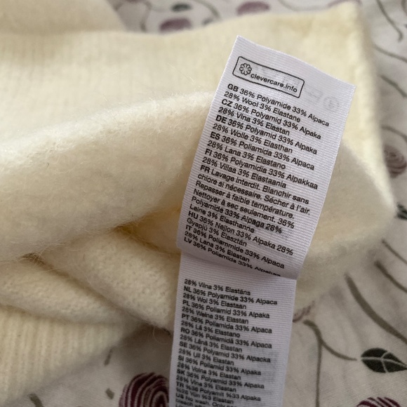 & Other Stories alpaca wool blend ribbed turtleneck sweater Small - Picture 6 of 13